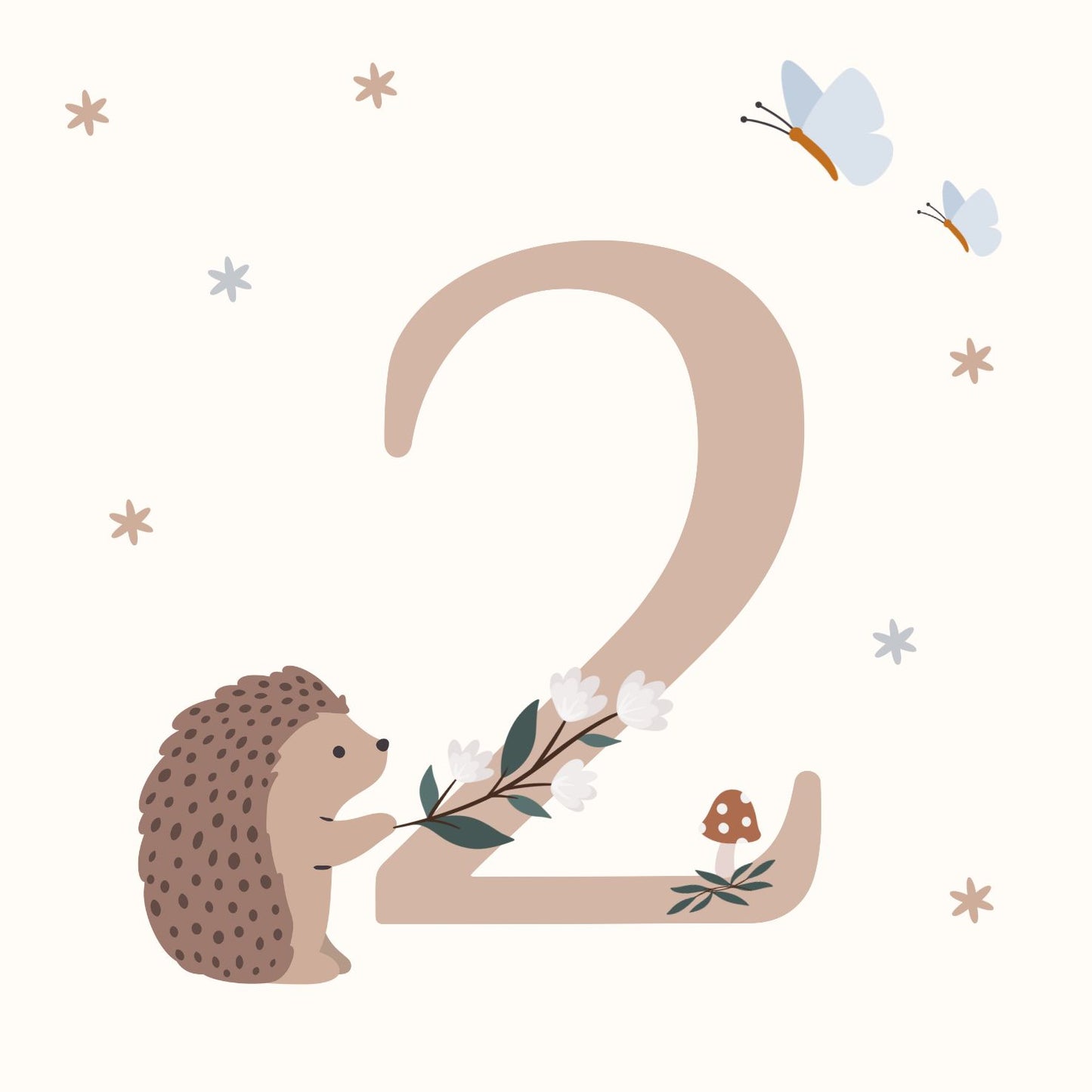 Petite Vous Greeting Card - Hedgehog Birthday 2