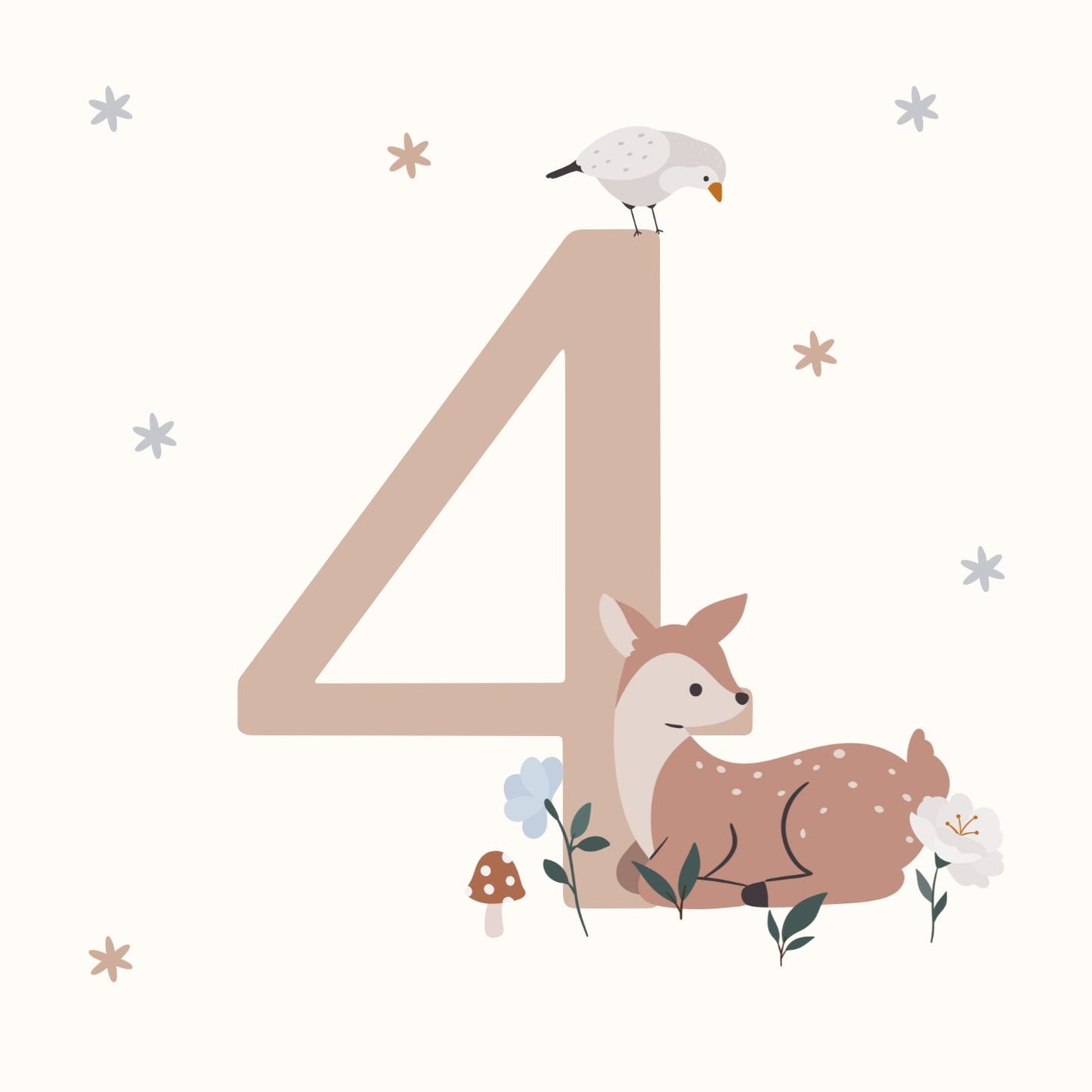 Petite Vous Greeting Card - Deer Birthday 4