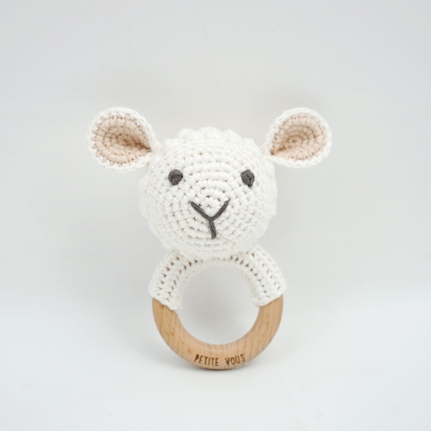 *NEW* 100% Cotton Crochet Ring Rattle - Sheep