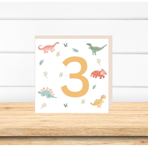 Petite Vous Greeting Card - Dinosaur Birthday 3