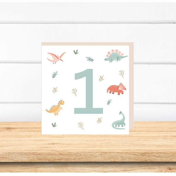 Petite Vous Greeting Card - Dinosaur Birthday 1