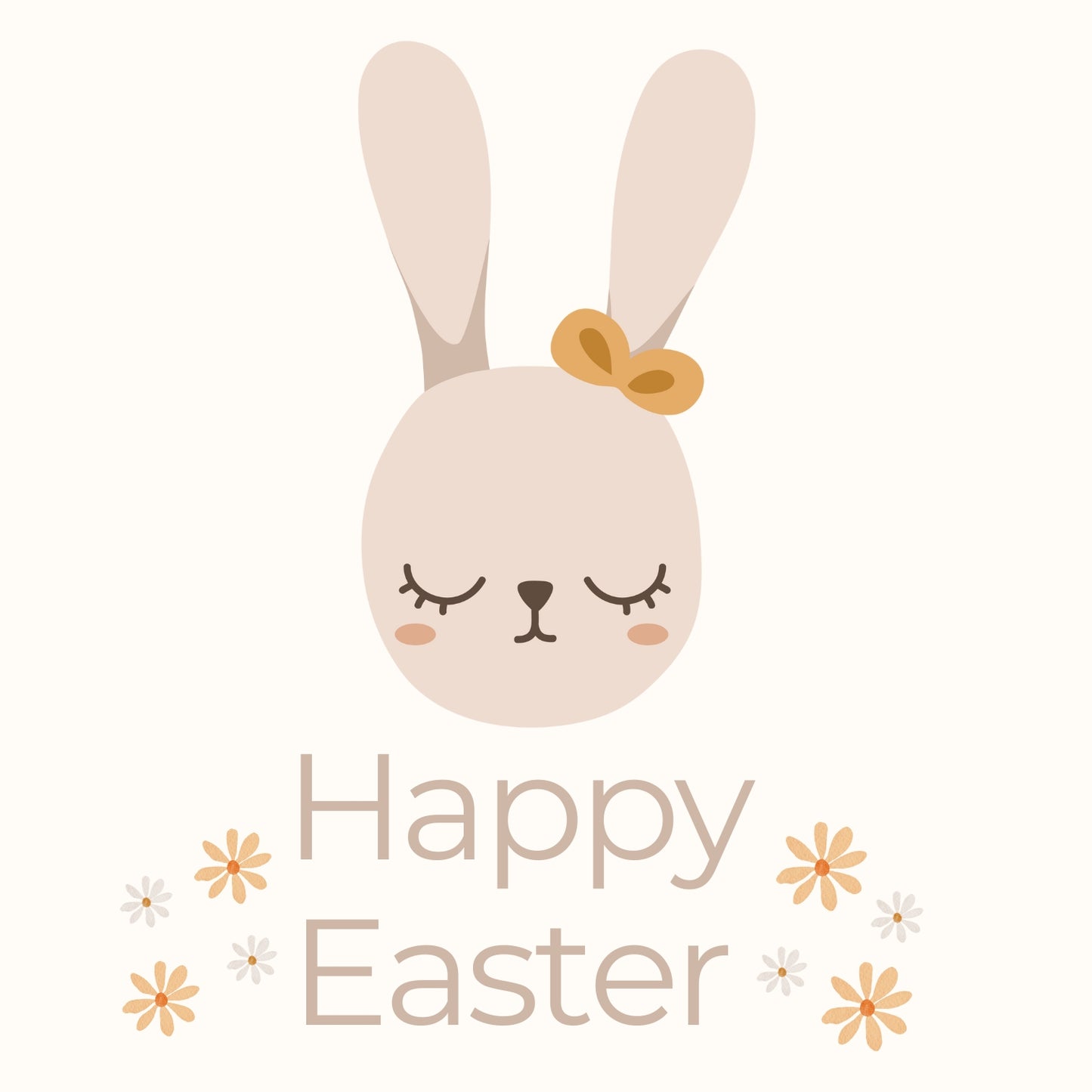 Petite Vous Greeting Card - Easter Rabbit with Bow