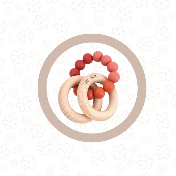 *NEW* Silicone + Beechwood Teething Rings (Desert Earth)