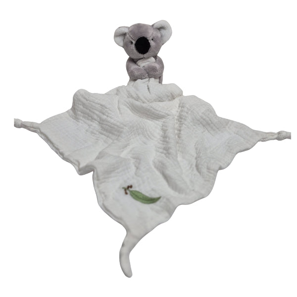 Petite Vous Kip the Koala Baby Comfort Blanket - COOL MUSLIN with Gumleaf