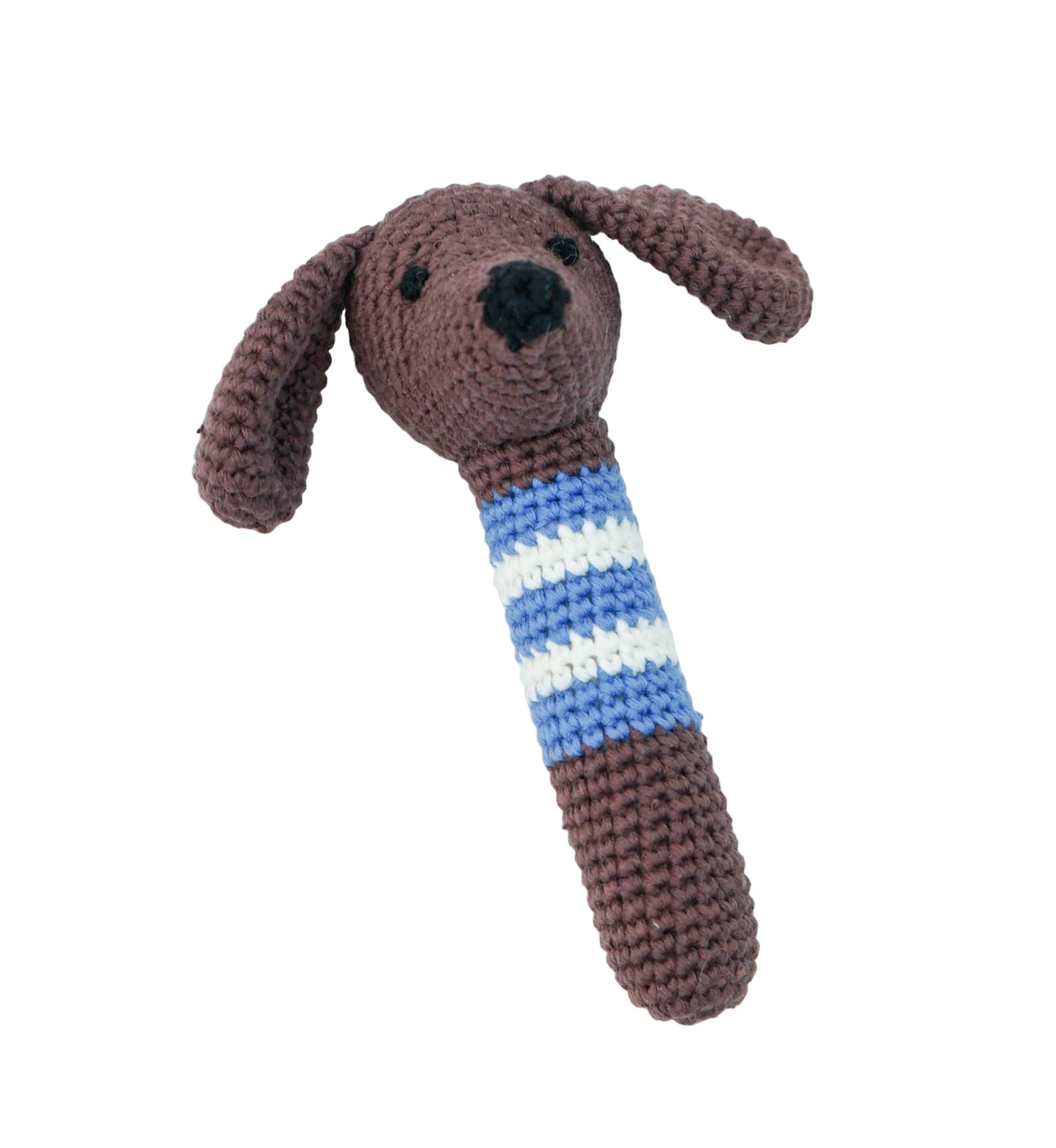 100% Cotton Crochet Hand Rattle - Milo Dachshund