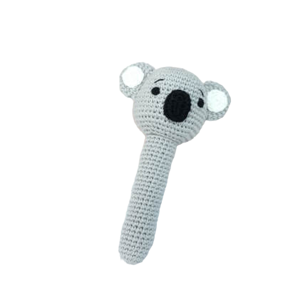 100% Cotton Crochet Hand Rattle - Kali Koala