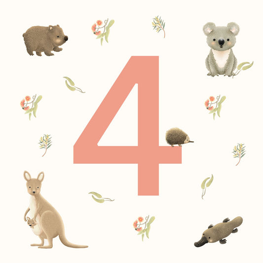Petite Vous Greeting Card - Aussie Animals Birthday 4
