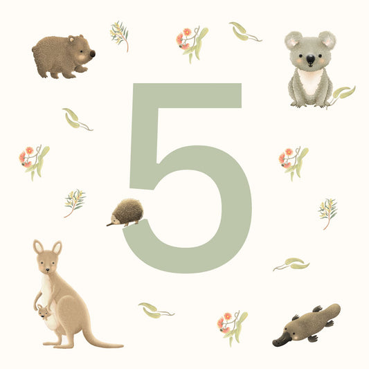 Petite Vous Greeting Card - Aussie Animals Birthday 5