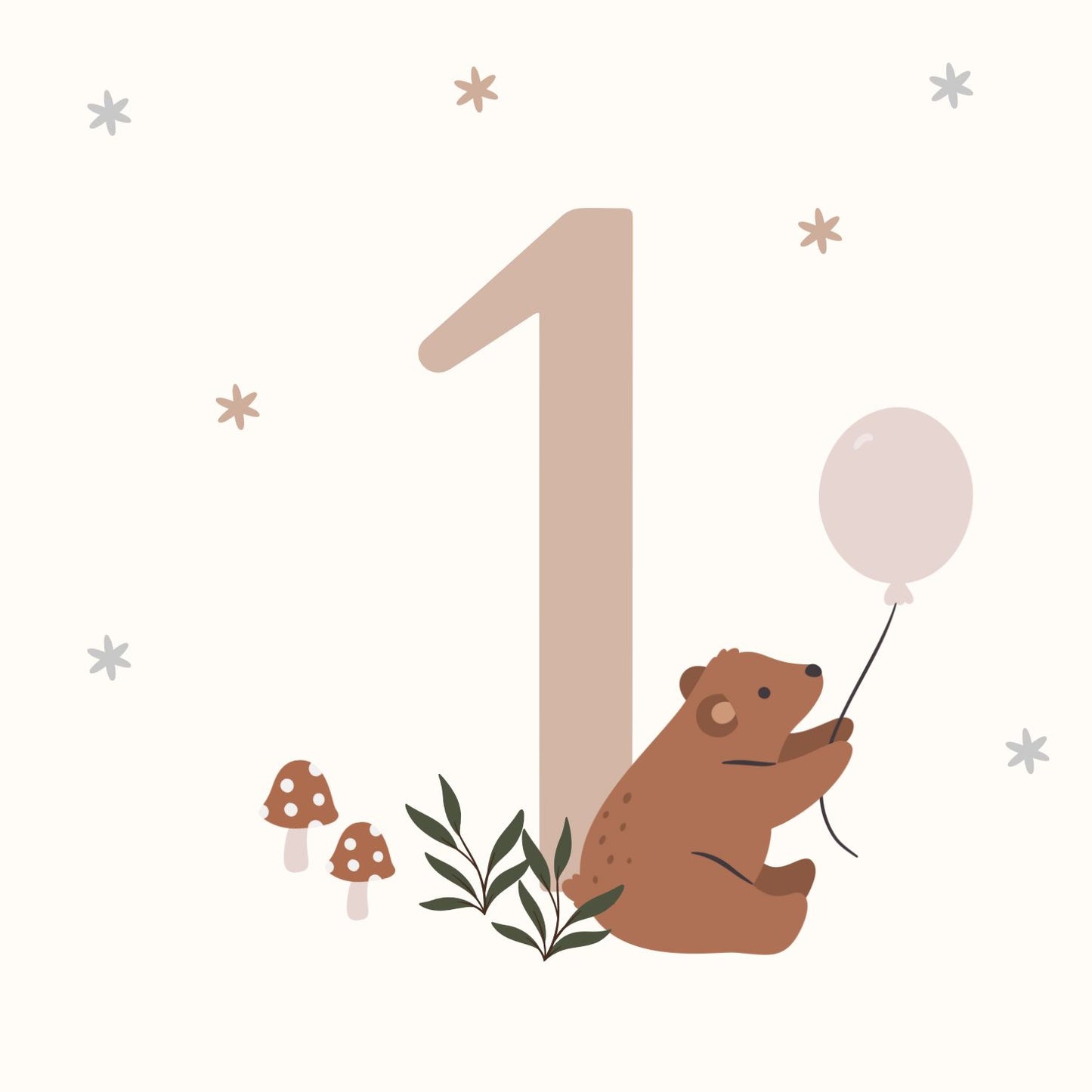 Petite Vous Greeting Card - Bear Birthday 1