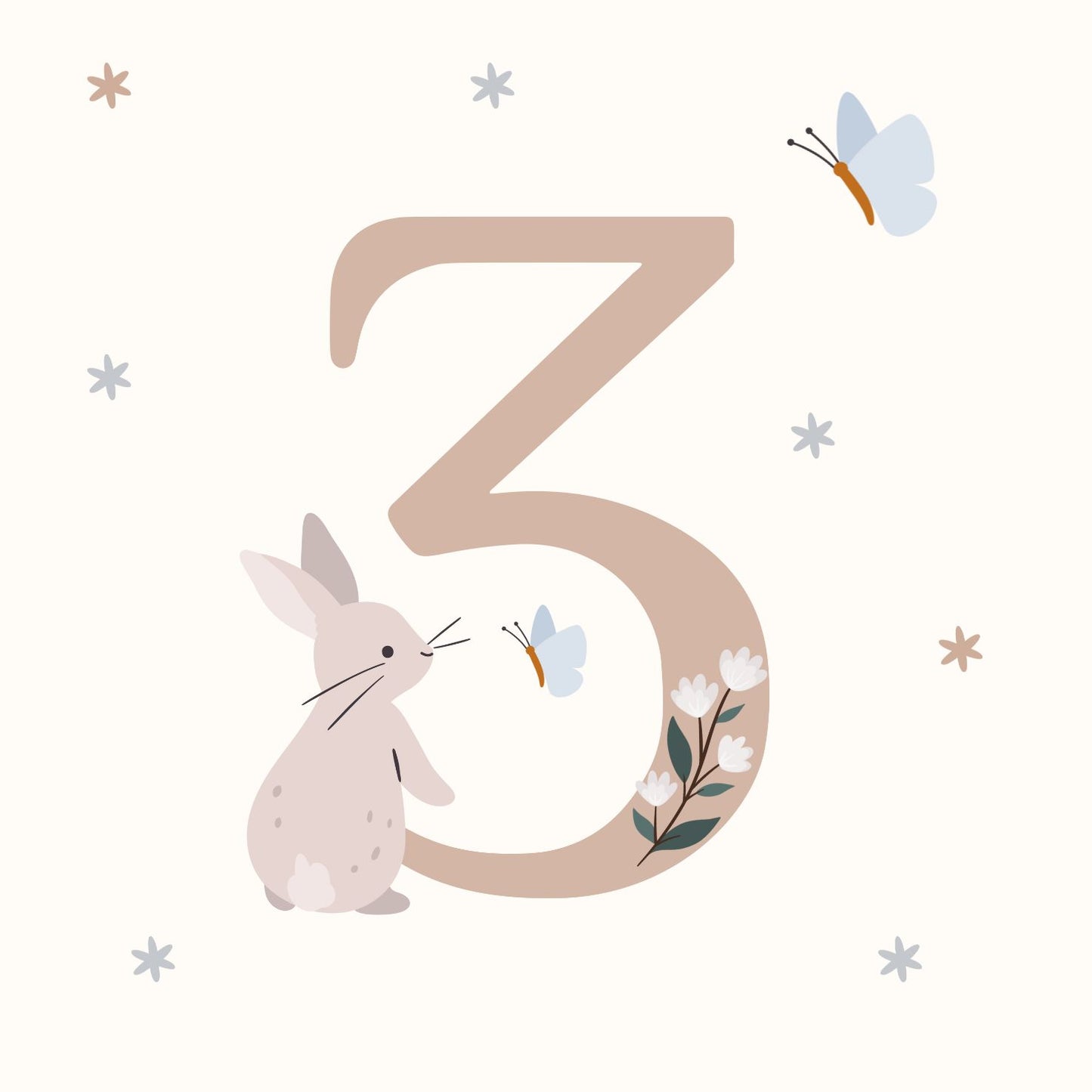 Petite Vous Greeting Card - Rabbit Birthday 3