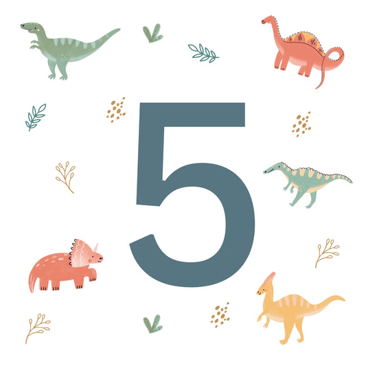 Petite Vous Greeting Card - Dinosaur Birthday 5