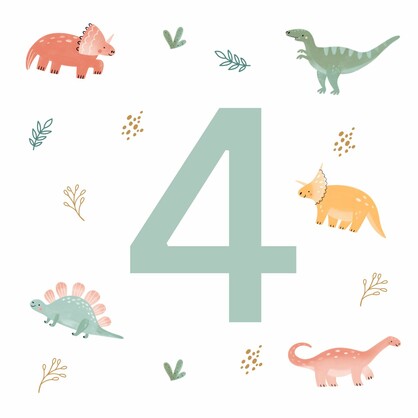 Petite Vous Greeting Card - Dinosaur Birthday 4