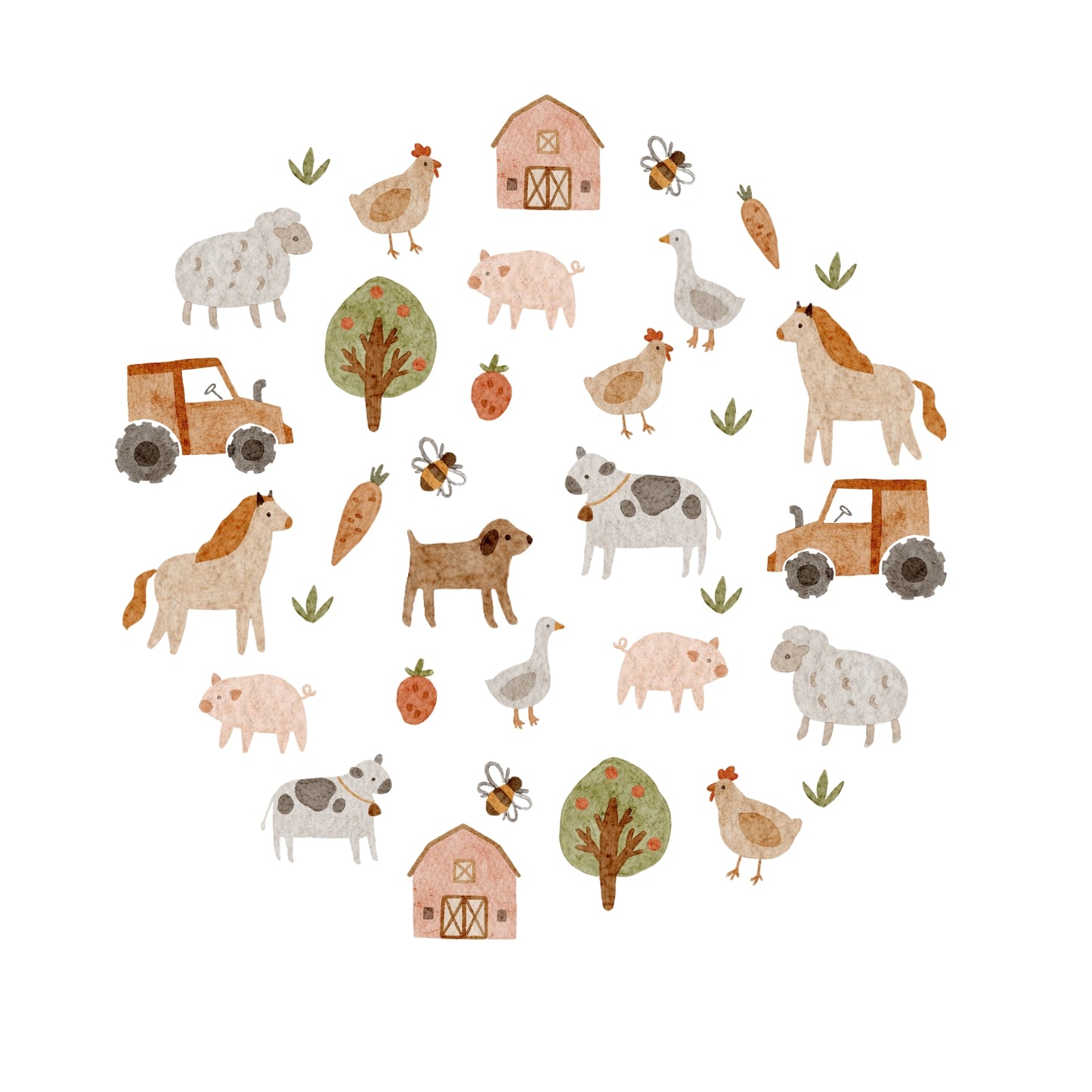 Petite Vous Greeting Card - Farmyard