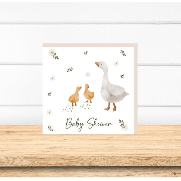 Petite Vous Greeting Card - Baby Shower Ducklings