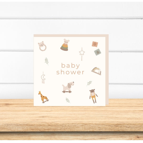 Petite Vous Greeting Card - Baby Shower Toys