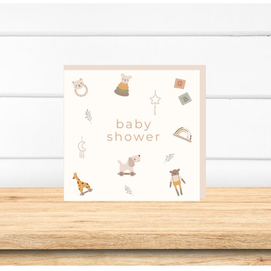 Petite Vous Greeting Card - Baby Shower Toys