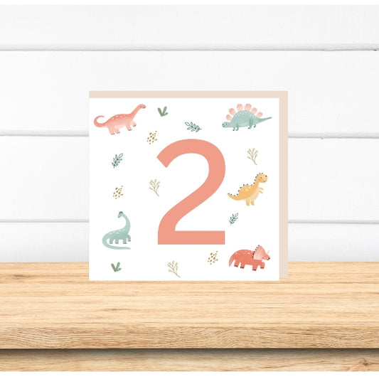 Petite Vous Greeting Card - Dinosaur Birthday 2