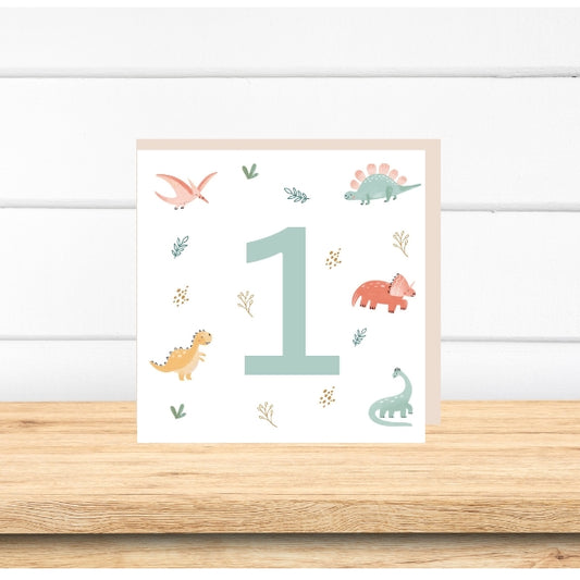 Petite Vous Greeting Card - Dinosaur Birthday 1