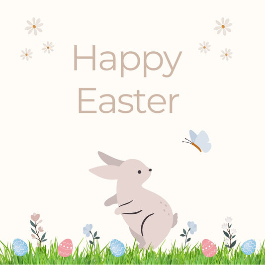 Petite Vous Greeting Card - Easter Rabbit with Eggs
