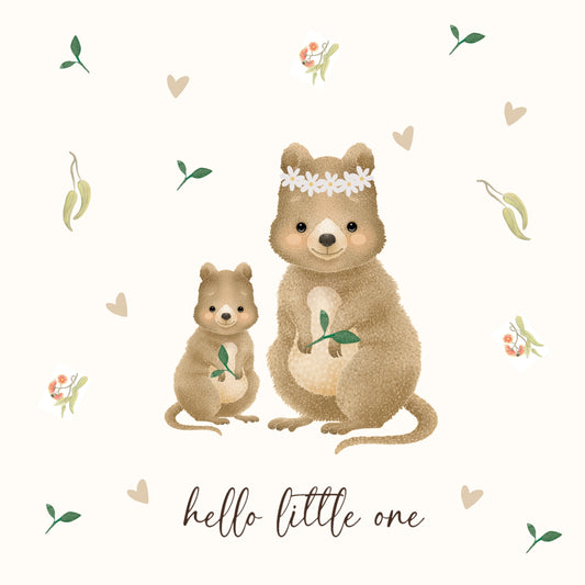 Petite Vous Greeting Card - Hello Little One Quokka