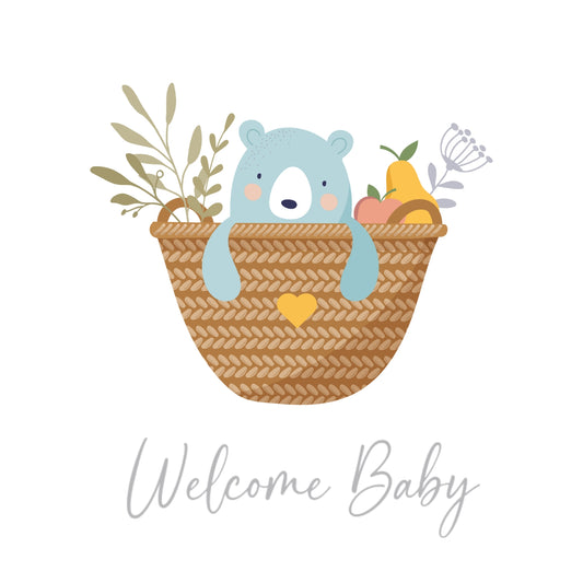 Petite Vous Greeting Card - Welcome Baby Bear