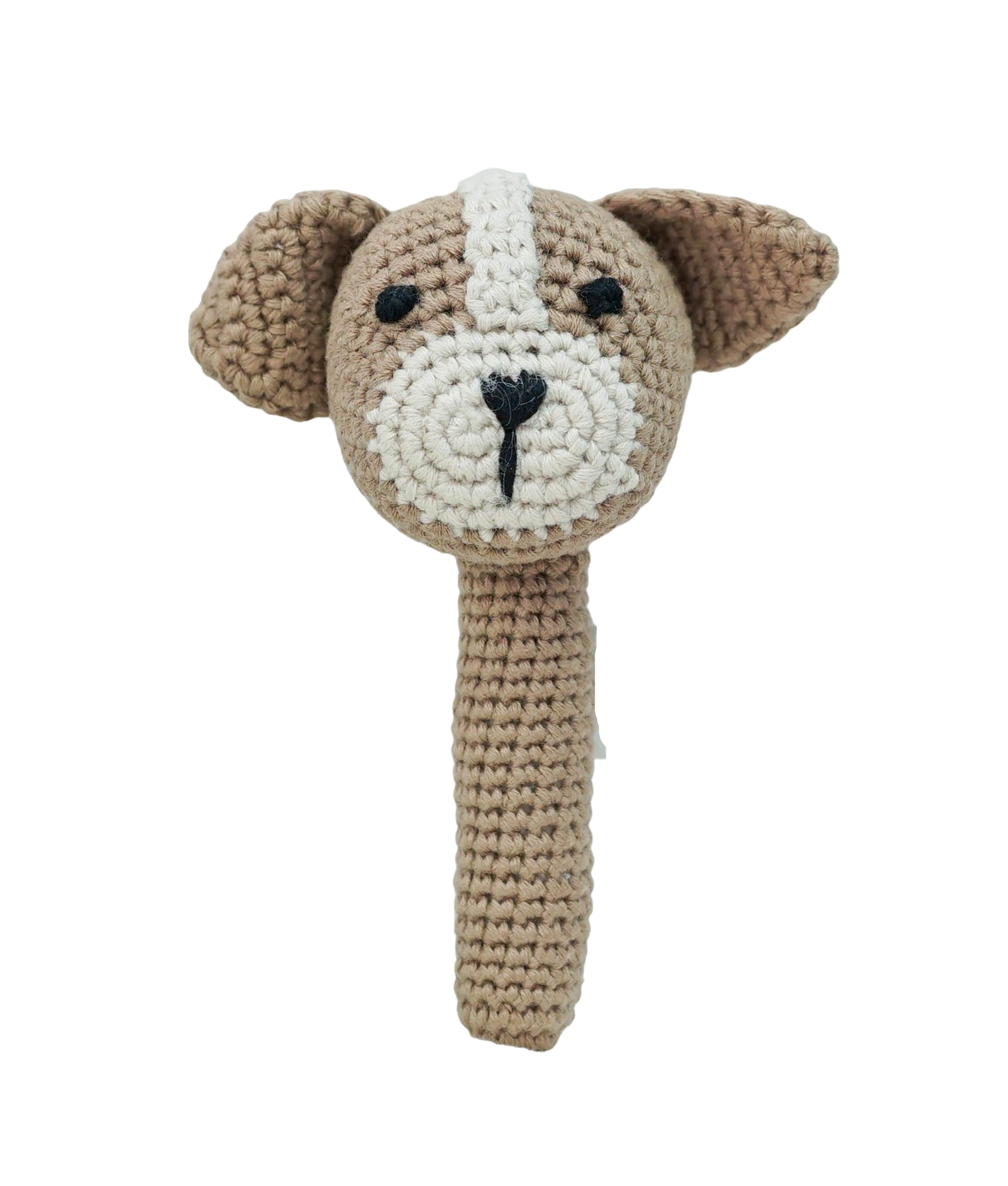 100% Cotton Crochet Hand Rattle - Parker Puppy