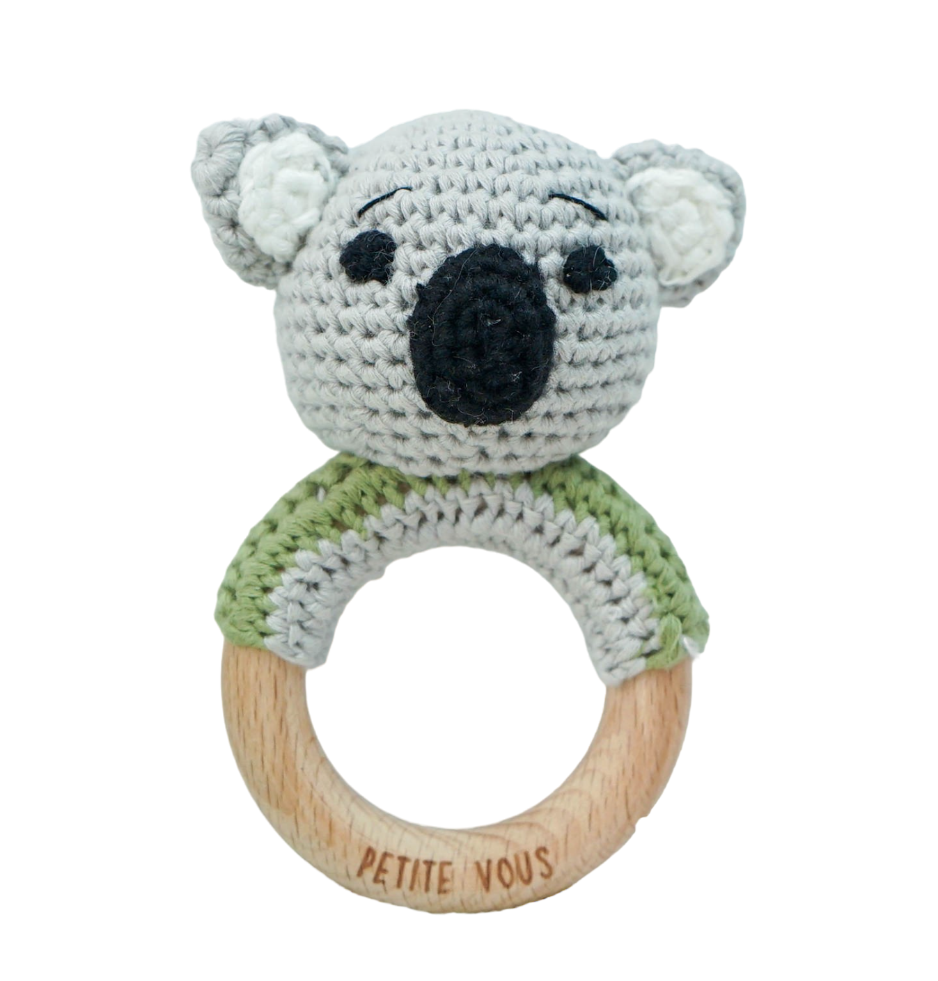 100% Cotton Crochet Ring Rattle - Ozzie Koala
