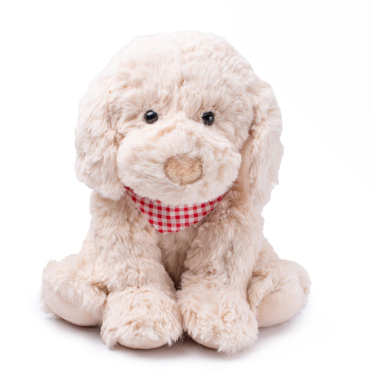 Petite Vous Monty the Dog Soft Toy with Red Check Bandana