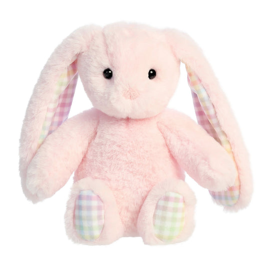 Petite Vous Poppy the Rainbow Gingham Bunny Plush Toy