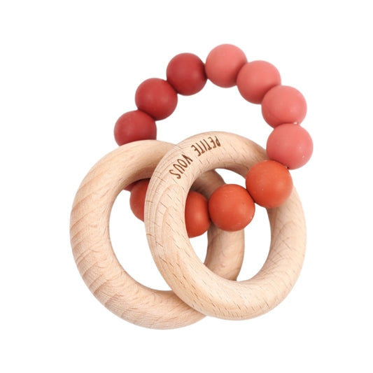 *NEW* Silicone + Beechwood Teething Rings (Desert Earth)